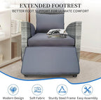 Wicker Outdoor Recliner | 145° Wicker Patio Reclining Chair - Image 7