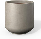 Kante 8.2" Dia Round Concrete Planter, Outdoor Indoor Large Plant Pots by Kante