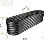 Land Guard 8×2×2ft Galvanized Raised Garden Bed Kit, Raised Garden Boxes Outdoor - Image 2