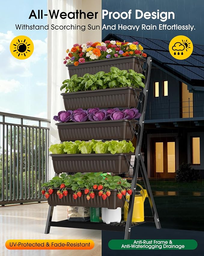 5-Tier Vertical Garden Bed Planter Boxes - Image 6