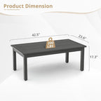 LUE BONA Outdoor Coffee Table, HDPS Patio Coffee Tables - Image 3
