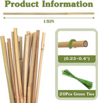 Plant Stakes 18inch, HAINANSTRY Plant Support Stakes - Image 2