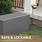 Devoko 95 Gallon Deck Box Large Resin Outdoor Storage Box, Waterproof and UV - Image 5