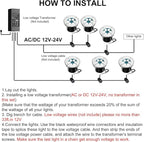 JESLED Landscape Lighting 6W LED Well Lights, 12V 24V Ground Lights 6000K - Image 8