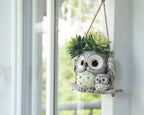 Swing Owl Hanging Planters for Indoor Plants, Cute Small Succulent Pots - Image 2