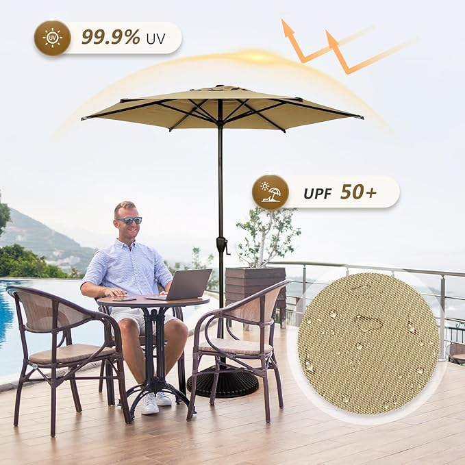 Abba Patio 7.5FT Lyon Outdoor Patio Umbrella Outdoor Table Umbrella - Image 3