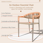 TWT Patio Dining Chairs Outdoor Stackable Dining Chairs - Image 9
