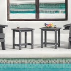 LUE BONA Outdoor Side Table Set of 2, HDPS Small Outdoor Table, Adirondack Side - Image 2