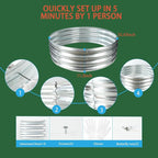 Durable Round Galvanized Steel Raised Garden Bed - Image 7