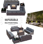 Kullavik 13 Pieces Outdoor Patio Furniture Set - Image 6