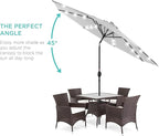 Best Choice Products 10ft Solar Polyester LED Lighted Patio Umbrella w/Tilt - Image 2