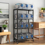 Kitchen Garage Metal Shelves, Storage Shelves Organizer, Foldable Metal Shelving - Image 3