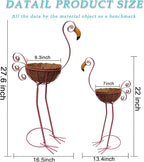 Metal Flamingo Planter with Basket -Garden Bird Planters - Image 3