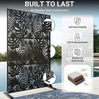 Metal Privacy Screen Outdoor – 72in Decorative Laser Cut Steel Garden Divider - Image 3