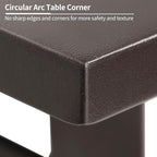 Outdoor Metal Steel Rectangle Patio Dining Table, 6 Person Patio Table - Image 7