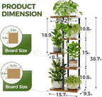 Bamworld Corner Plant Stand Indoor, 5 Tier Metal Plant Shelf - Image 4