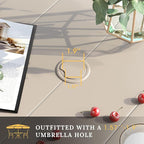 VICLLAX Patio Dining Set for 6, Outdoor Furniture Set Includes 63" Rectangle - Image 3