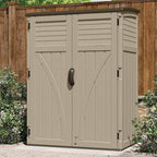 Suncast Outdoor Storage Shed, Water Resistant Resin Vertical Outdoor Storage - Image 6