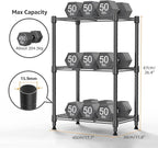 450 lbs Steel Storage Shelving 3-Tier Utility Shelving Unit Steel Organizer - Image 3