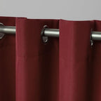 NICOLE MILLER NEW YORK Canvas Indoor/Outdoor Grommet Top Curtain Panel Pair - Image 3