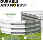 Galvanized Raised Garden Bed 6x3x1 FT, Oval Metal Raised Garden Bed Outdoor - Image 6