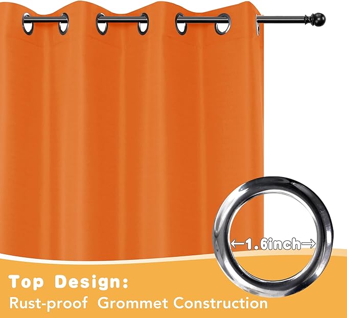 HolidayIdeas Outdoor Curtains for Patio Waterproof, 4 Panels - Image 4