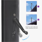 PURPLE LEAF 11.5' X 11.5' Telescopic Patio Umbrella Outdoor Cantilever Umbrella - Image 4