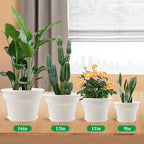 16 inch Plastic-Flower-Pot-for-Indoor-Plants, 4 Pack Large Outdoor Planter Pot - Image 2