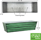 Achla Designs Galvanized Window Flower Box Planter-Green-Large - Image 2