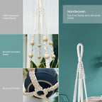 RIFNY Macrame Plant Hanger Indoor, 35 Inch Hanging Plant Holder - Image 4