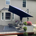PURPLE LEAF 10 Feet Patio Umbrella Outdoor Cantilever Square Umbrella Aluminum - Image 2