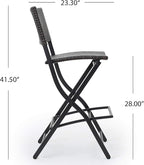 Christopher Knight Home Margarita Outdoor Wicker Barstools, 2-Pcs Set - Image 7