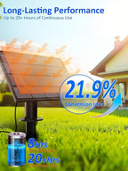luckystyle 50FT Solar String Lights Outdoor Waterproof 2200K - Image 4