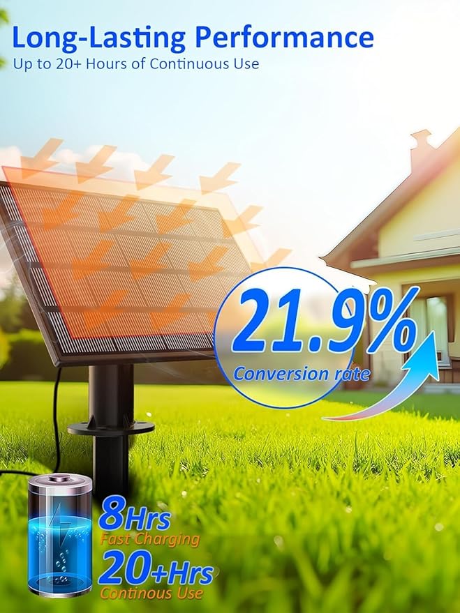 luckystyle 50FT Solar String Lights Outdoor Waterproof 2200K - Image 4