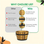 Idzo Set of 3 Wooden Flower Planters - Image 7