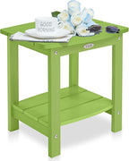 Y&M Outdoor Side Table, HIPS Adirondack Small Double Layer Table, Waterproof by YM