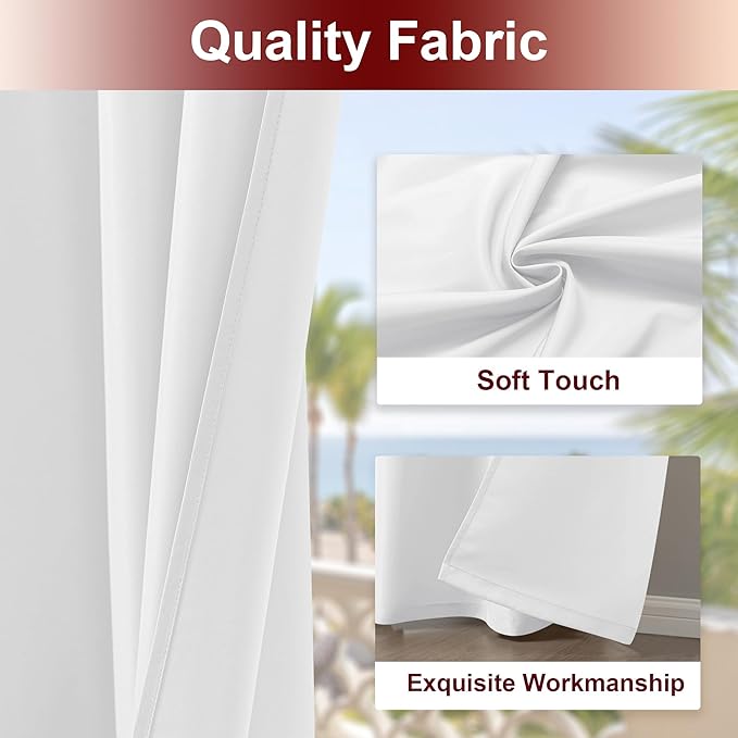 HolidayIdeas White Outdoor Curtains - Image 4