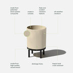 Veradek Demi Series Round Planter w/ Stand - Image 2