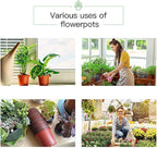 JERIA 200 Pack 6 Inch Plastic Nursery Pots Comewith Drainage Holes, Seedling - Image 7