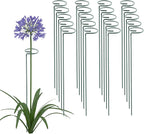 20 Pack 16 Inch Plant Support Stakes, Metal Single stemmed Flower Support by ThealynGardens