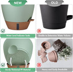 montresor 2 Pack 10 inch Plant Pots, PP Plastic Self Watering Planter - Image 8