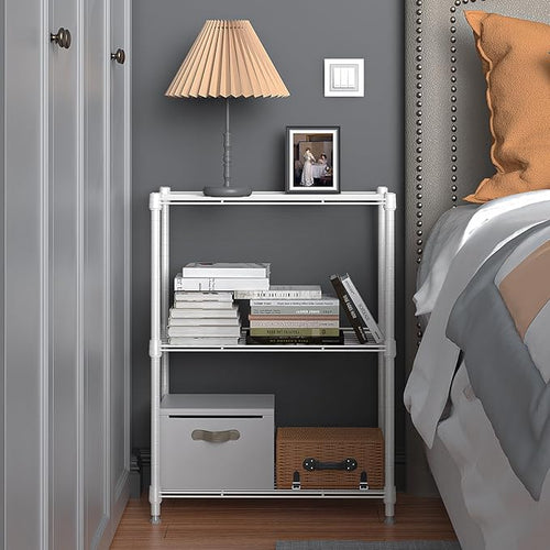 450 lbs Wire Storage Shelving 3-Tier Utility Shelving Unit Steel Organizer Wire - Image 2