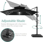 Best Choice Products 10x10ft Cantilever Patio Umbrella w/Base Included - Image 4