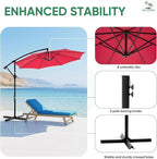 NEWBULIG 10FT Patio Umbrella, Offset Cantilever Outdoor Patio Table Umbrella - Image 4