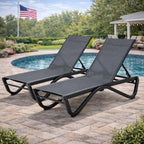 Kozyard Outdoor Chaise Lounge Chair, Full Flat Adjustable Patio Lounger by Kozyard