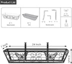 2 Pack 24 Inch Window Boxes Planters Railing Planter Box - Image 4