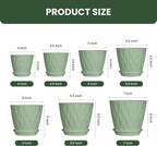 Plastic Plant Pots, 7/6.5/6/5.5/5/4.5/4 inch Flower Pots - Image 2