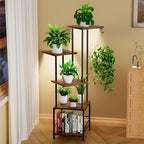 Plant Stand Indoor with Grow Light, 5-Tiered Tall Plant Stand Indoor, Metal by Homsorout
