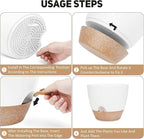 12 Inch Large Self Watering Plant Pot Set, Flower Pots - Image 5