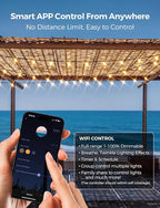 XMCOSY+ Smart Outdoor String Lights, 150Ft G40 Globe Patio Lights - Image 2